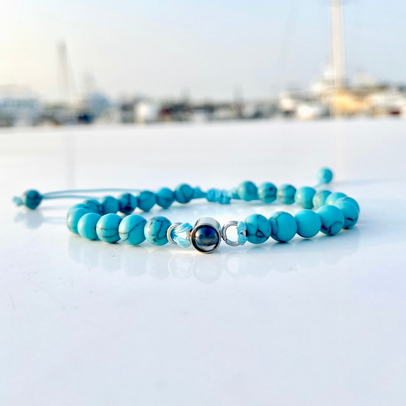 Turquoise stone bracelet (your photo inside)