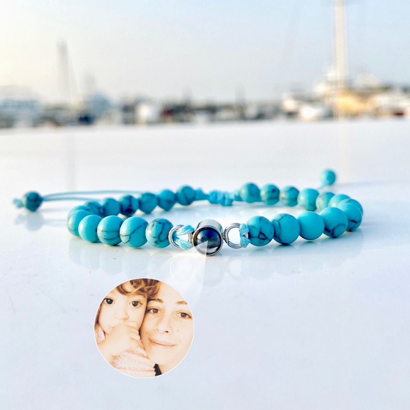 Turquoise stone bracelet (your photo inside)
